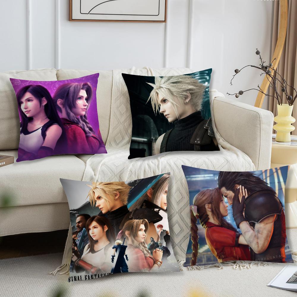 Comfortable soft Pillow Case for Sofa Living Room Home F-Fantasy office Decor Protective Covers Without Final game Pillow-Insert