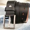 Men's Genuine Leather Pin Buckle Casual Middle-aged Trouser Belt Men's Trendy Alloy Buckle Retro Two-layer Cowhide Belt
