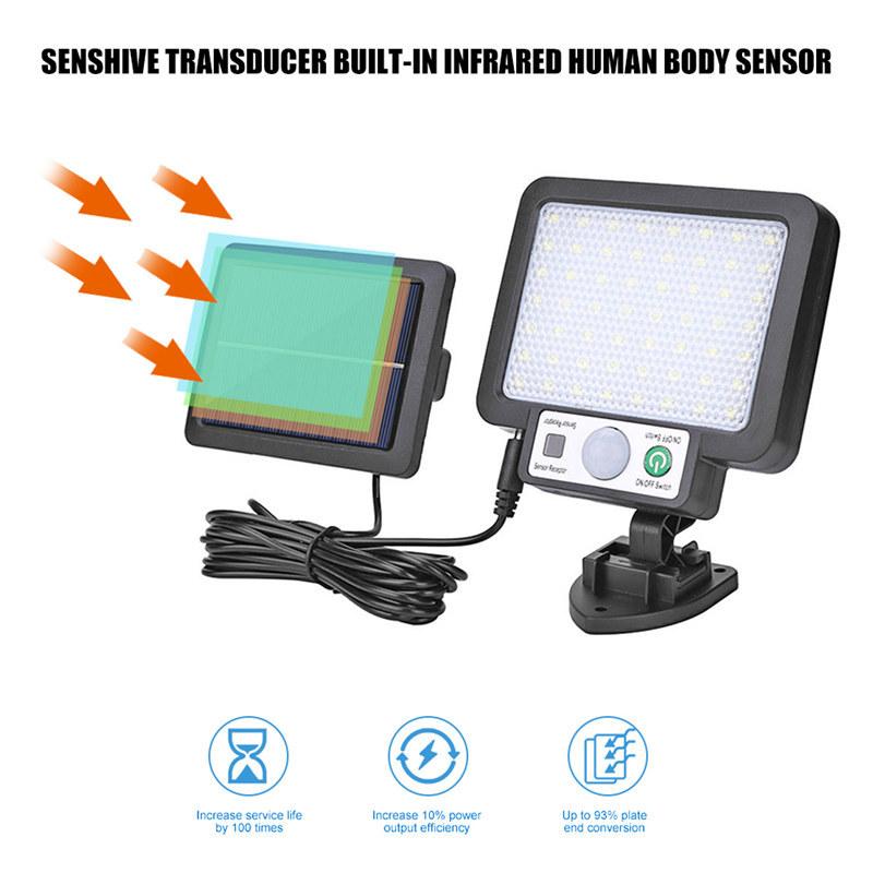 1PC LED Solar Split Wall Lamp 3 Mode Waterproof Motion Sensor Lamps Garden Street Lighting Solar Lamp For Garden Security Wall Light