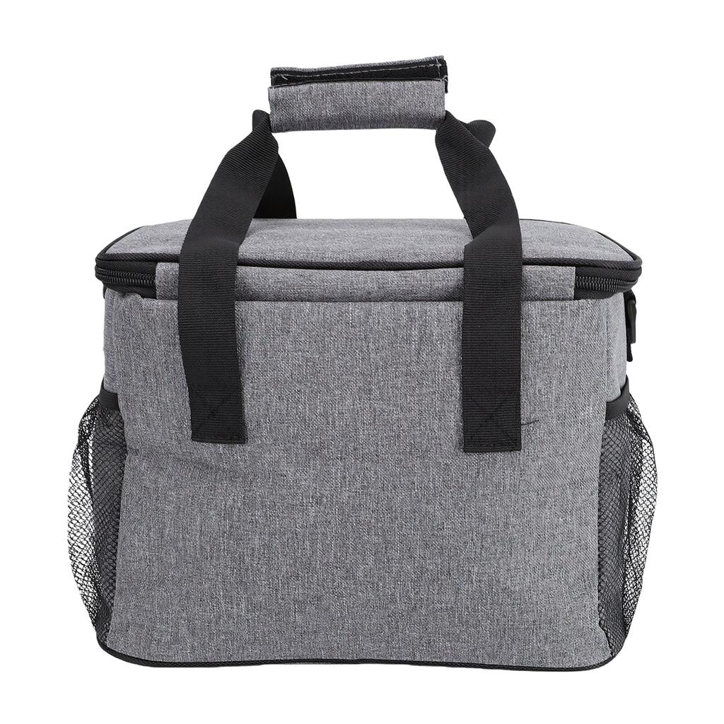 Insulated Lunch Bag Oxford Cloth Large Capacity Portable Cooler Bag with Detachable Shoulder Strap for Outdoor Camping