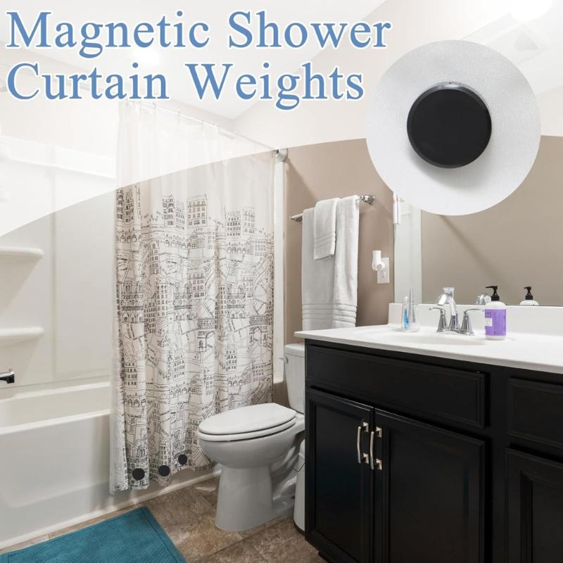 2pcs Bathroom Curtain Weight Magnets Steel Not Wind Designs Weights for Outdoor Flags Garden Banners Twist Prevention