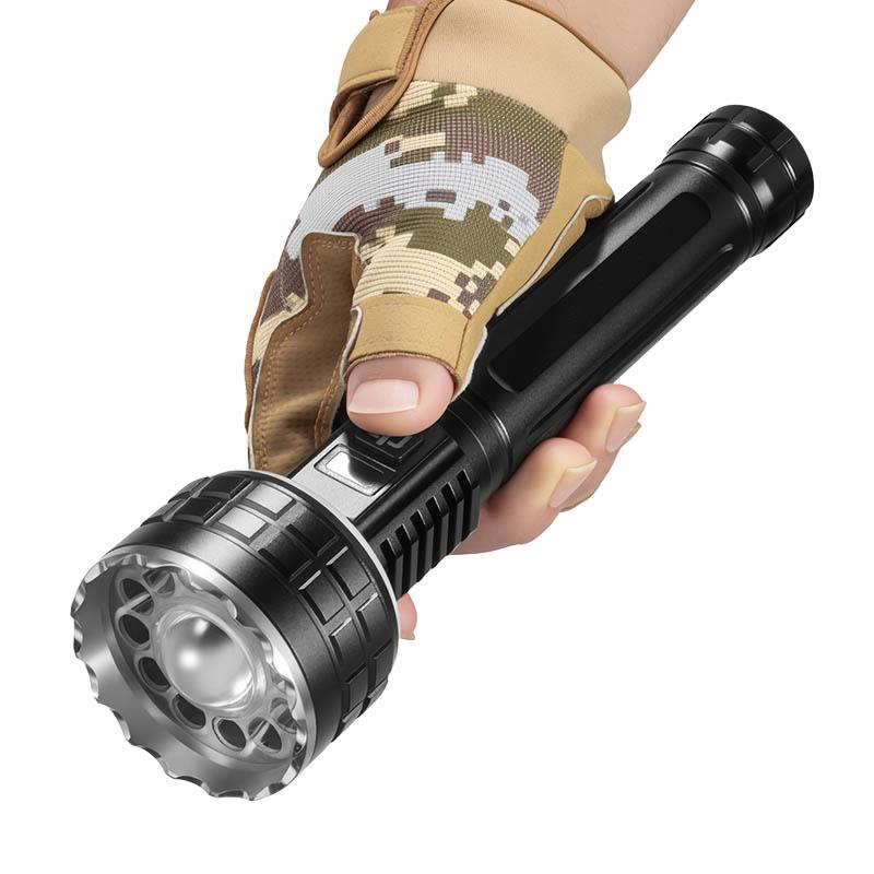 Ultra-Bright LED Rechargeable Flashlight Portable Long-Range Waterproof Emergency Handheld Torch for Outdoor Use