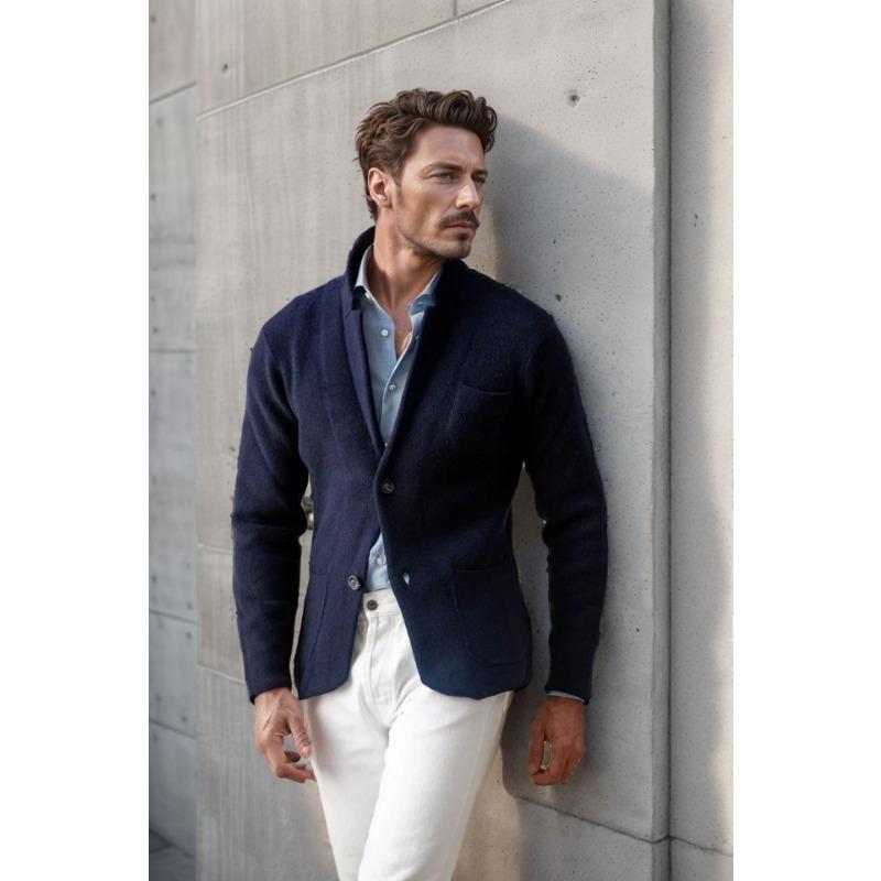 

Новый стиль Мужская мода Британская куртка Повседневная мужская куртка Однотонная мужская куртка S