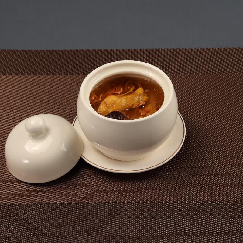Sishi Yanhuo Ceramic Drum-Shaped Stew Bowl - 5 Inch (Set of 5)