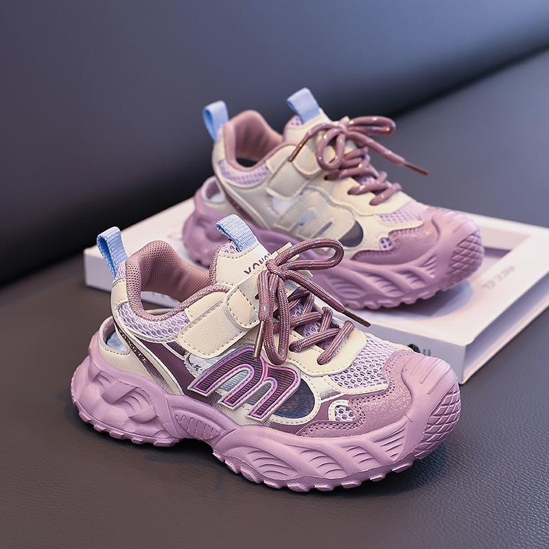 

Sports Shoes for Boys and Girls. Sports Sandals with Soft Soles and Anti-slip Properties. Hollow Design. 27 фиолетовый