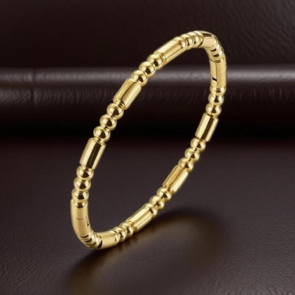 Bamboo Titanium Stainless Steel Women's Bracelet - High-End, Non-Fading Design