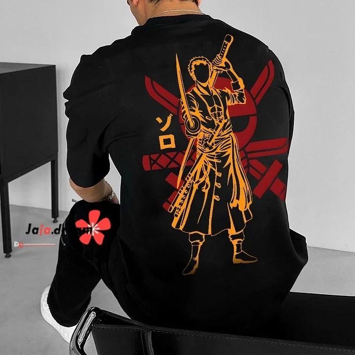 

One Piece Zoro Anime Manga T-Shirt Tee Mens Casual Costumes Polyester 2XL