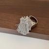 Exaggerated Multilayer Chain Tassel Finger Rings For Women Punk Geometric Small Bead Ring High Quality Charm Stylish Jewelry