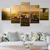 5 Pieces Animals Canvas Poster Painting Play Time Cute Baby Boy Wallpaper Home Decor Wall Picture Arts For Living Room Artwork No Frame