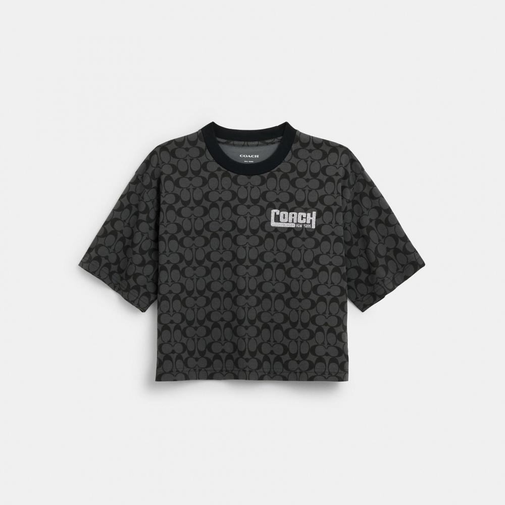 

Укороченная футболка Coach Signature