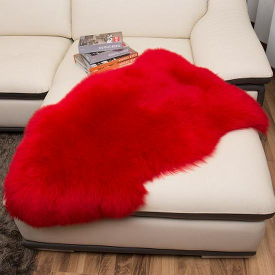 Australian Wool Sheepskin Rug: Long-Hair Irregular Bedside Mat & Sofa Blanket