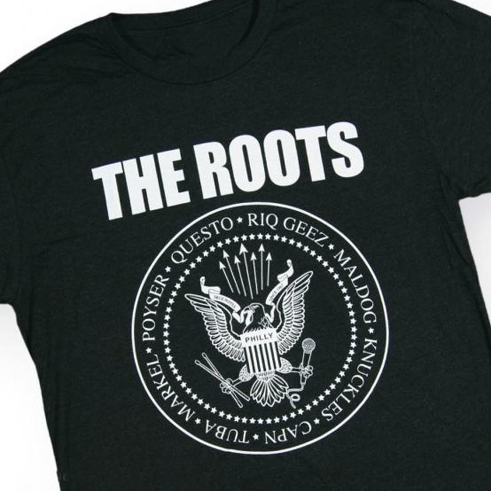 Винтажная черная футболка унисекс The Roots, хлопковая футболка, все размеры S-5XL, JM628, футболка унисекс M