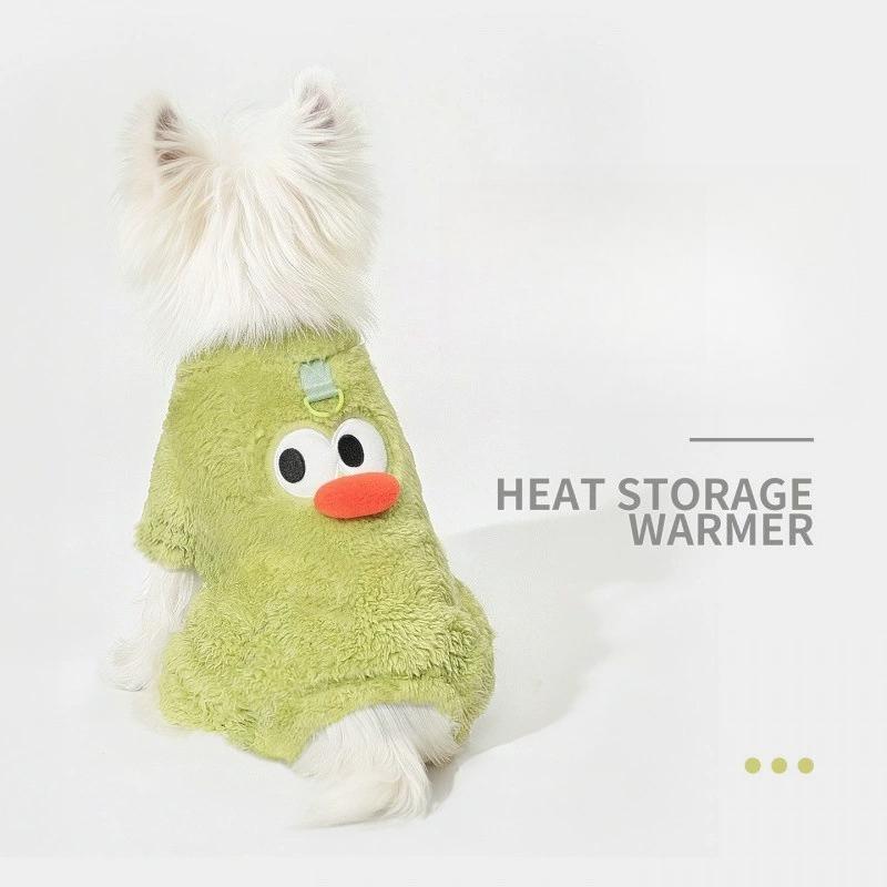 Pet Dog Clothes Four-legged Clothing Autumn and Winter Thickened Warm Small Dog Fleece Jacket Teddy Than Bear West Highland Can Be Towed
