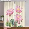2 Stück, Fenstervorhänge Lotus Vielseitiger Polyesterstoff, Ohne Strom Frühlingsparty- & Feiertagsdekoration Geeignet für den Heimgebrauch