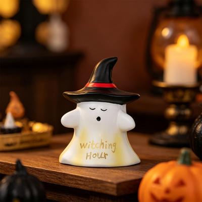Halloween Figure, Compact Resin Ghost Desktop Ornament, Halloween Decoration for Home Parties Window Holiday Gift
