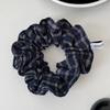 CHECKERED MINI HAIR SCRUNCHIES [DEEP BLUE]