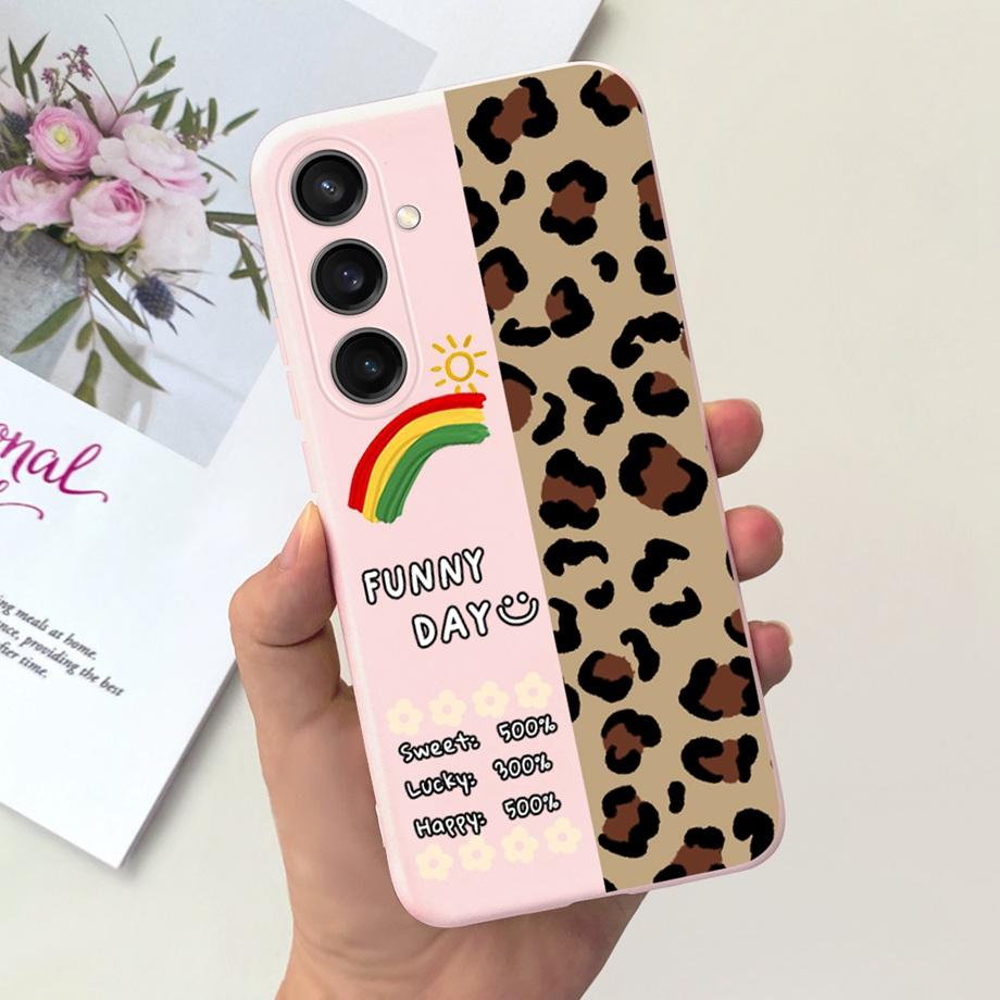 For Samsung S24+ S24 Plus Case Cover Samsung Galaxy S24 Ultra Pro Capa Camera Protector Shockproof TPU Soft Fundas With Pattern