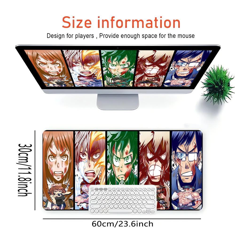 Powerful Anime Characters Large Gaming Mouse Pad Nonslip Rubber Base Waterproof Desk Mat For Office Pc Laptop