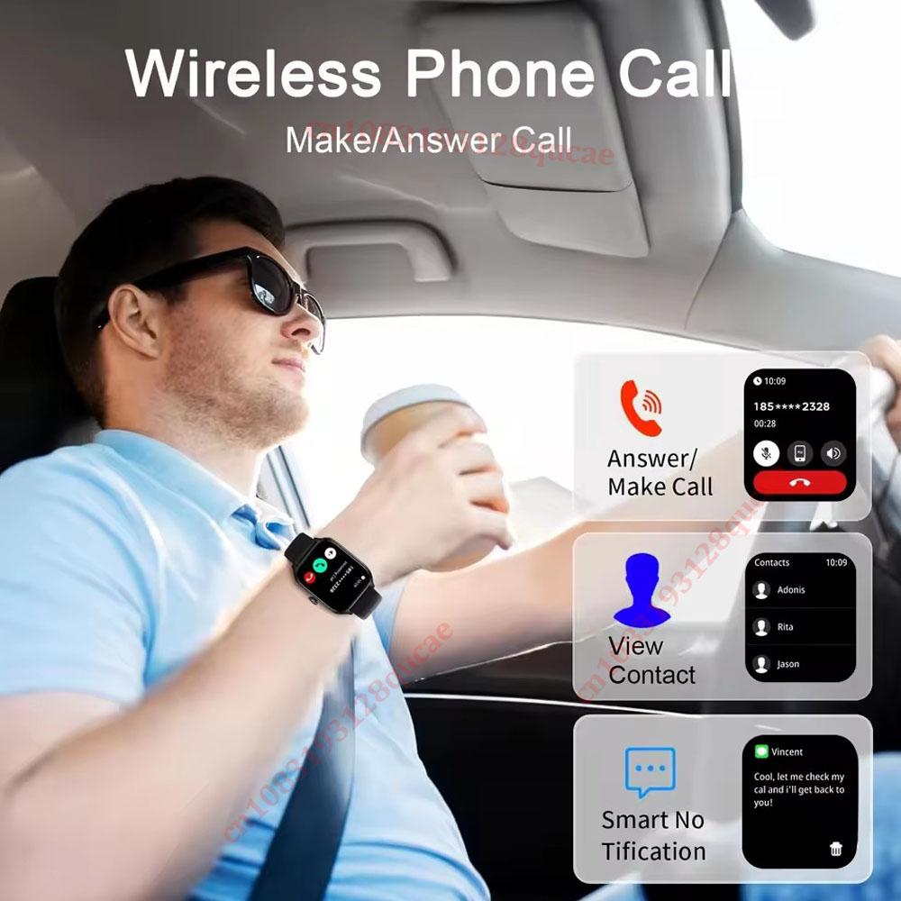 Smart Watch Android IOS Phone 2.01 Inch Color Screen Bluetooth Answer Call Fitness Watches Tracker Smartwatch Women Men New