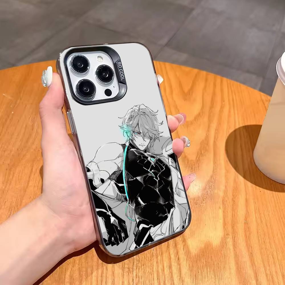 G-Genshin A-Alhaitham Phone Case For iPhone17,16,15,14,13,12,11,Pro,MAX Gray Matte Silicone Black Cover