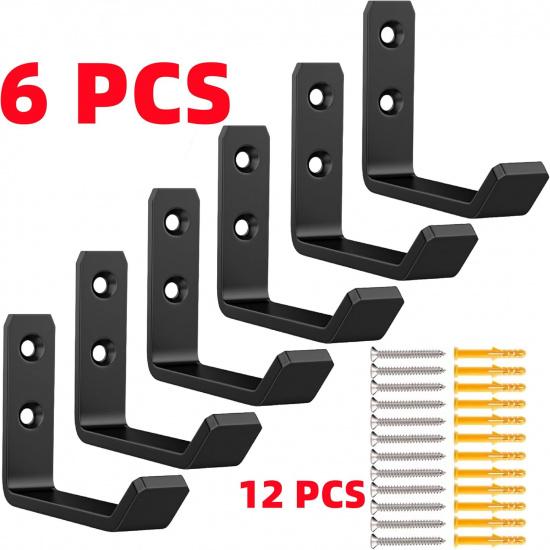 6 Pack Jack Stands Wall Mount Organizer, Car Jack Stand Wall Hooks For Hanging, Universal Upgrade Designed Garage Hook, Heavy Duty Hooks Fits 2 & 3 &