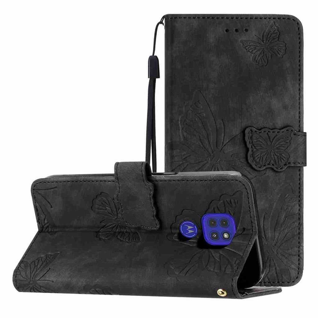For Motorola Series.Moto E13 E20 G05 G54 Edge 40 Edge 50 Edge 60...Faux Leather Wallet Case with Butterfly Design,Card Slots & Shockproof Protection