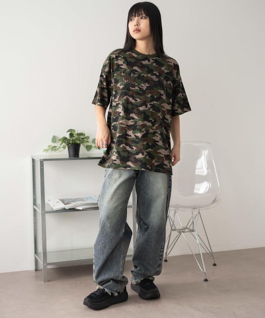 WEGO Short Sleeve Vintage Graphic Oversized Summer Size Pattern 1 Women's T-Shirt, Print, Shirt, Top, F,