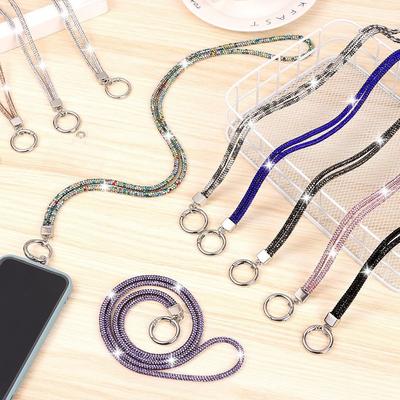 Drahokamu Klenotník Telefon Lanyard Bling Bling Crystal Řemínek na krk Telefon Šperky