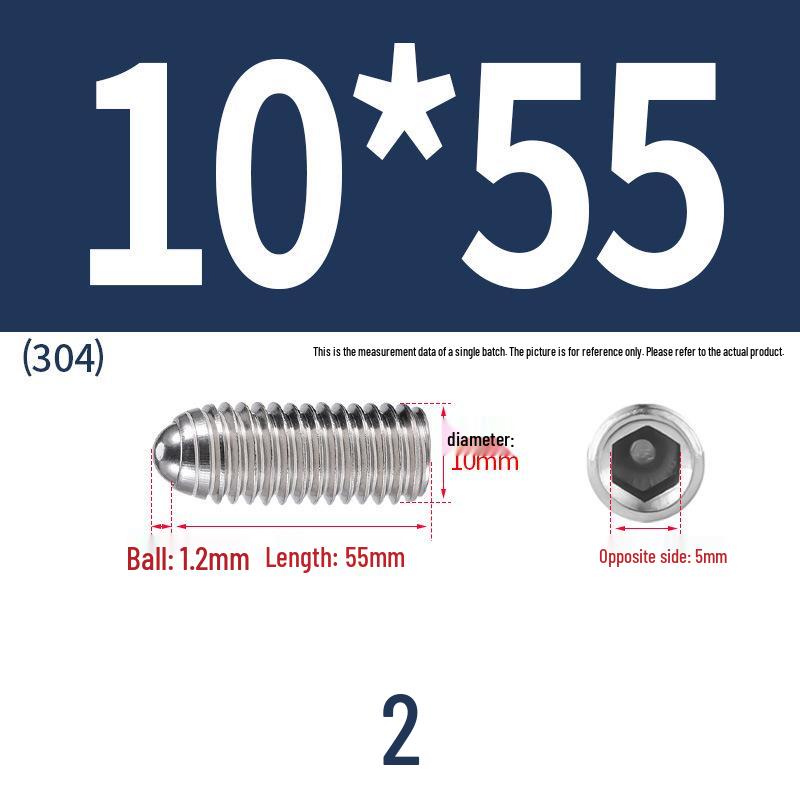 Stainless Steel Ball Plunger Set: M2.5-M16 Ball Screw Positioning Spring Plunger