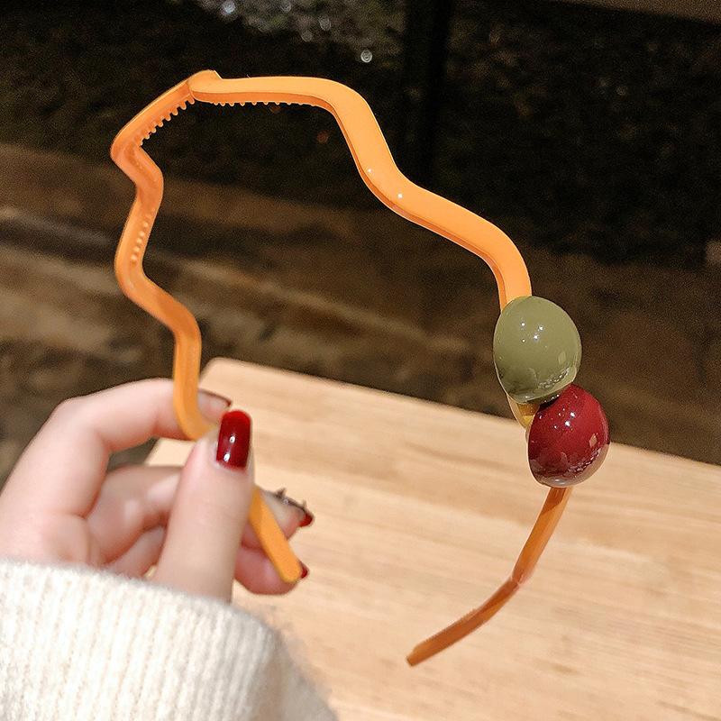 Style Fresh Headbands Contrast Ball Womens Hair Accessories Fix Hairs