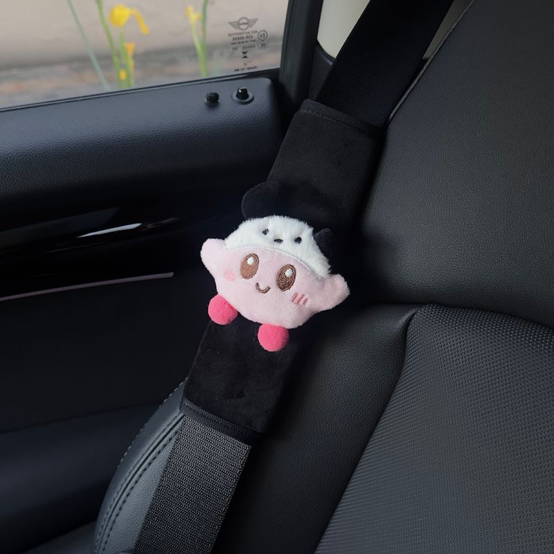 Kirby Car Seatbelt Shoulder Pads Cute Car Decoration Shoulder Pads In-Car Couple Decorations