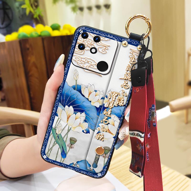 Anti-dust Back Cover Phone Case For OPPO Realme Narzo 50A Waterproof Elderly lady Dirt-resistant Phone Holder Anti-knock