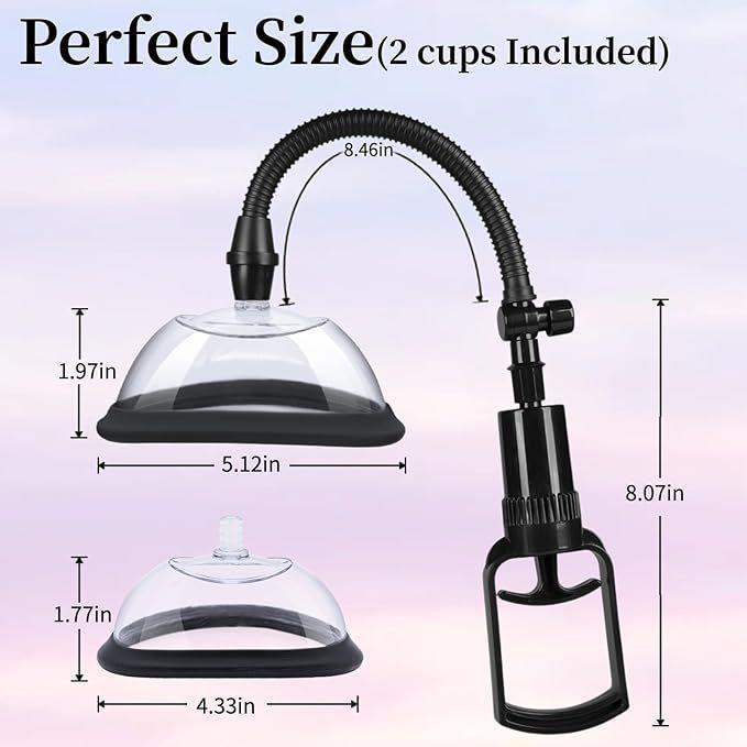 Vacuum Suction Massager & Breast Pump: Female Masturbator & Vaginal Tightener