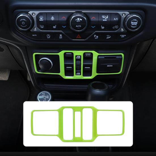 Green Window Control Panel Trim Cover Accessories for Jeep Wrangler JL JT 2018+