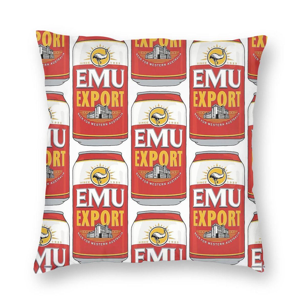 Hand Drawn Emu Export Can Pillowcase Polyester Linen Velvet Creative Zip Decorative Home Cushion Cover 30x30cm