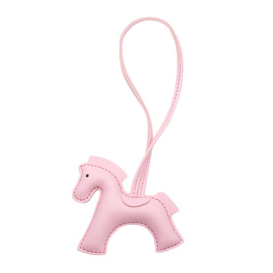 Taschenanhänger Kunstleder Pferde Design Schlüsselanhänger mit Exquisiter Naht Aufhängeseil Schlüsselanhänger Taschenanhänger Handy Zubehör