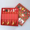 Stainless Steel Christmas Spoon Set Tree Santa Star Theme Coffee Stirring Spoons Festive Kitchen Utensils with Gift Box