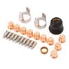 24Pcs Plasma Cutting Torch Tip Kit Consumables for IPT‑60 PT‑60 IPT‑40 Cutter Electrode Shield Cap Stand Off Swirl Ring