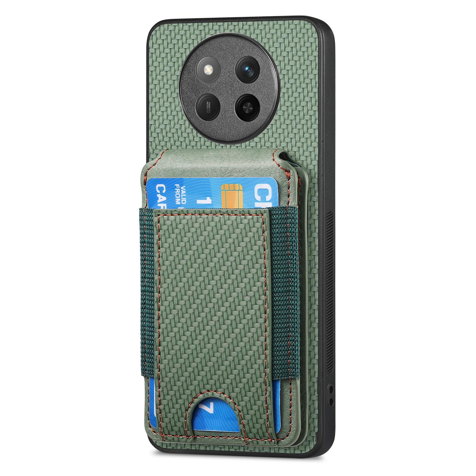 

For Honor Magic7 Lite 5G/X9c 5G/X60 Pro 5G Case with Card Holder Kickstand Leather Back Cover Green