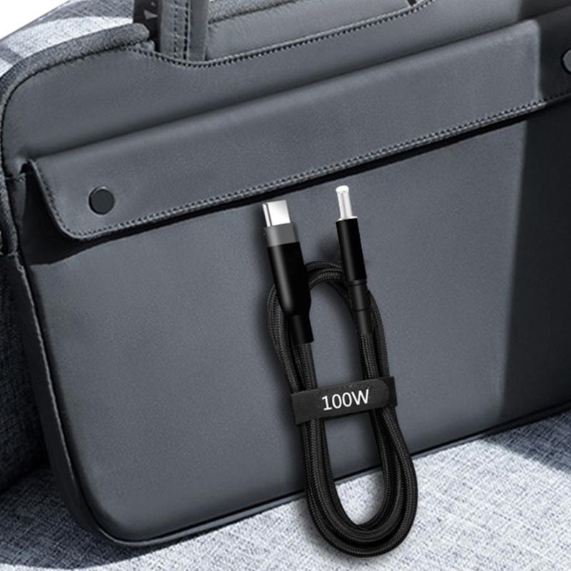 Fast Charging Laptop Power Cord USB C Tip to DC7.4x5.0mm 20V for Notebooks Power Supply Charging Cable Braided Wire