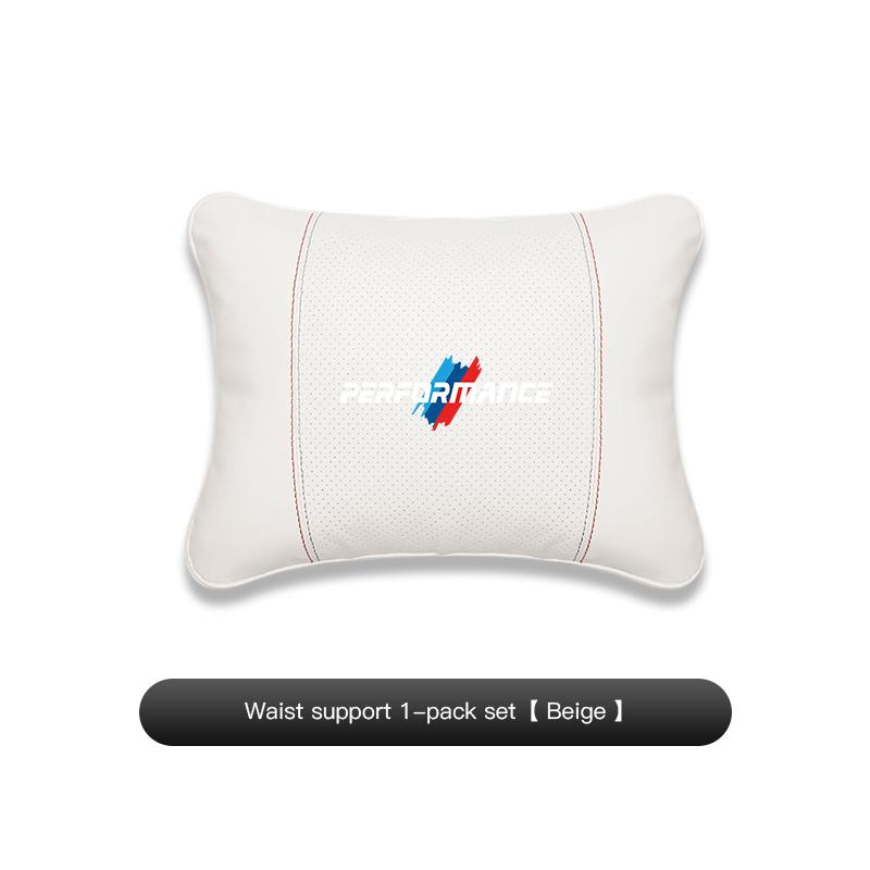 YMZP2 Suede Car Neck Pillow Headrest Lumbar Support Pillow Spine Protect sticker For BMW X5 X3 F40 F10 E34 E39 E90 X6 E30 F20 E46 F30