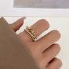 New Luxury Zircon Inlaid Ring Multiple Layers Cross Rotation Adjustable Couple Opening Rings for Women Men Finger Jewelry Gifts