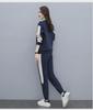 #398 Women's Thick Velvet Sport Suit, Autumn/Winter 2023: Long-Sleeve Sweater & Casual Two-Piece Set - Trendy Korean Style