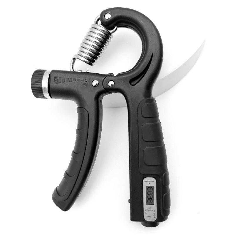 

5-60 кг Регулируемый усилитель для рукоятки, тренажер для рукоятки с противозапястьем, предплечьем и ручным тренажером для наращивания мышц чёрный