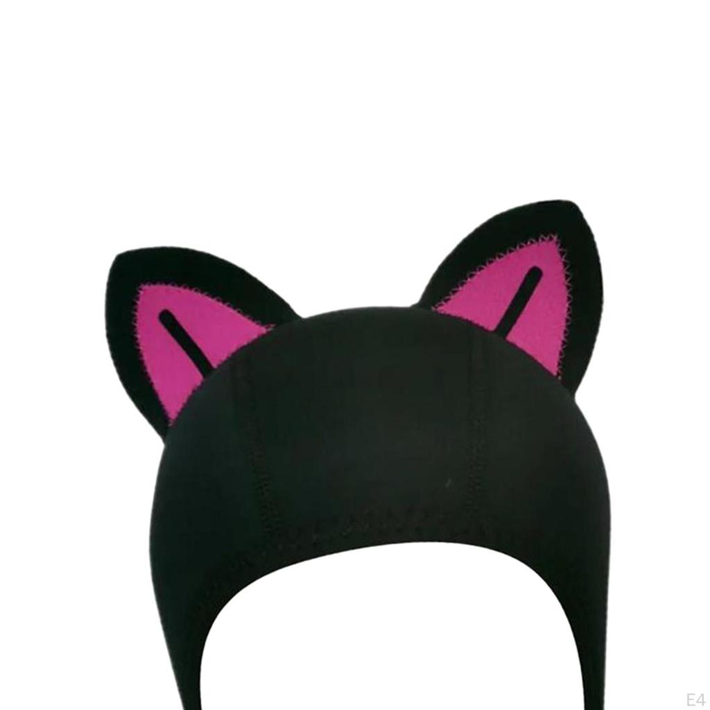 Cat Ears Diving Cap 3mm Neoprene Swimming Suit Hood Cute for