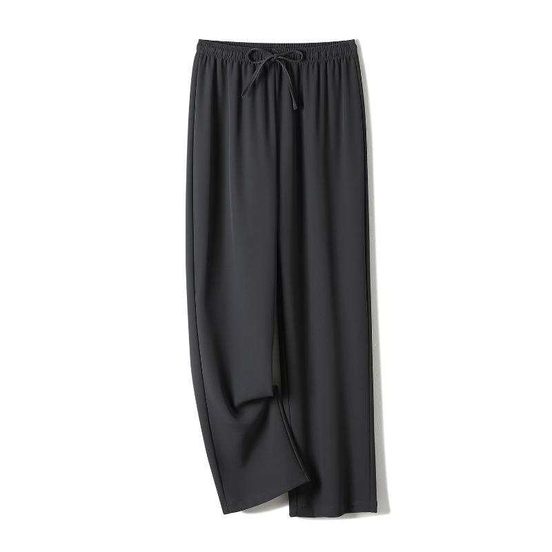Suit Wide-leg Pants Women's Thin New High-waisted Thin Drape Ice Silk Straight Casual Versatile Mopping Pants
