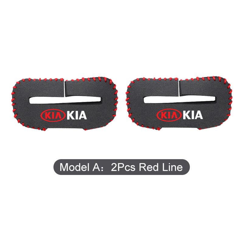 BBEK9 Car Seat Belt Buckle Suede Wear Resistant Protector Cover For Kia Sportage Ceed Picanto Rio ProCeed Niro K7 K5 K8 K3 Sorento K9