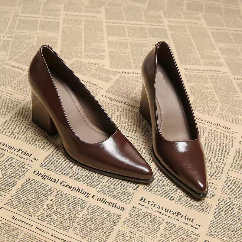 Female 2026 Spring and Autumn New Style Commuting Work Shoes Fashion High Heels 35