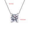 Classic Style Jewelry Four Claw S925 Sterling Silver 1ct VVs1 Moissanite Hypoallergenic Pendant Necklace of Women Gift