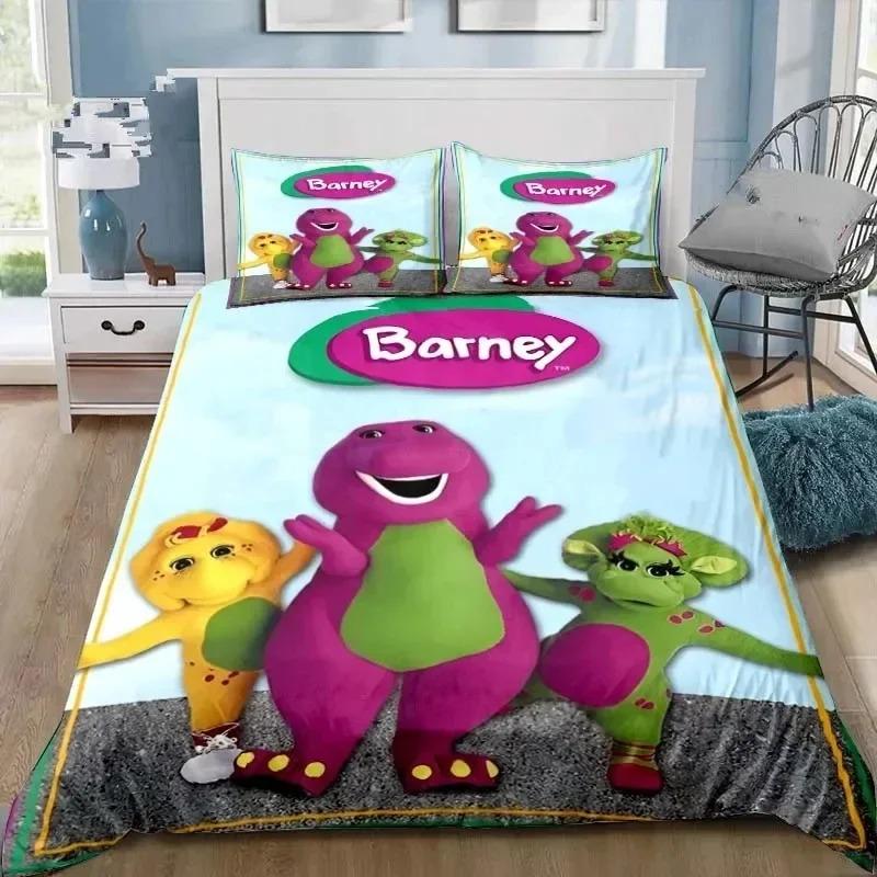 Comforter 3D Print Barney Cartoon Friends Bedding Set Bedroom Soft Modern S Comefortable And